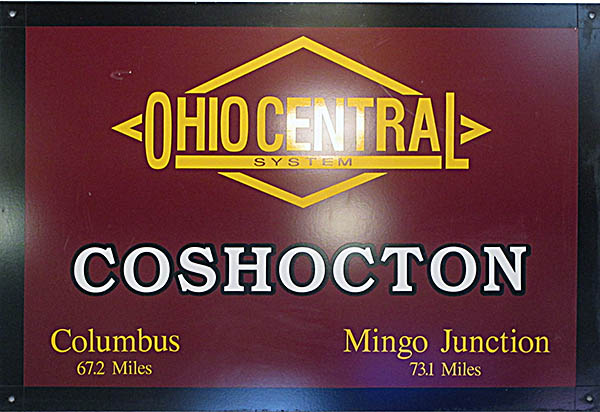 Age of Steam Roundhouse Vintage sign from the Ohio Central System Railroad.