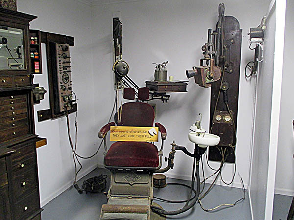 AuGlaize Village & Farm Museum Replica of the dentist's office used by Dr. Emery Blosser. AuGlaize Village & Farm Museum Replica of the dentist's office used by Dr. Emery Blosser.