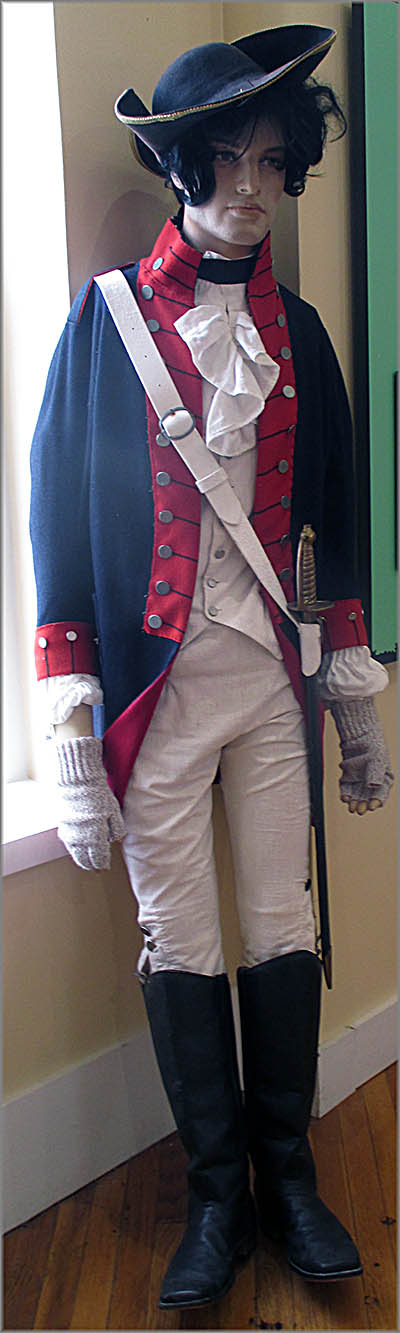 Beaufort History Museum Revolutionary War Costume on Creepy Manikin
