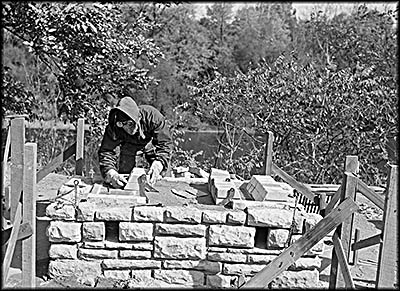 Cleo-Redd Fisher Museum Here CCC workers are building a charcoal burner in Ohio's Ross County