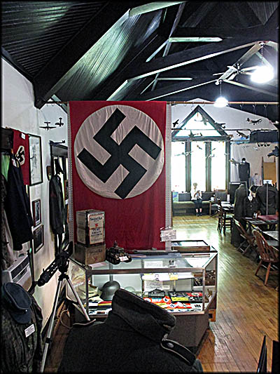 D-Day Ohio WWII Museum The Nazi flag was brought home by Wilbur Root, who served in the Army Motor Corps.