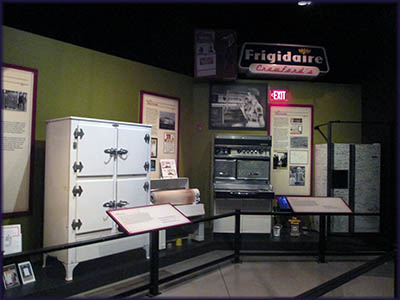 Fridaire Display at the Carillon Historical Park, Dayton, Ohio.