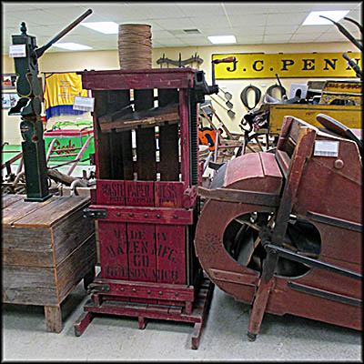 Garst Museum In the center is a paper baler