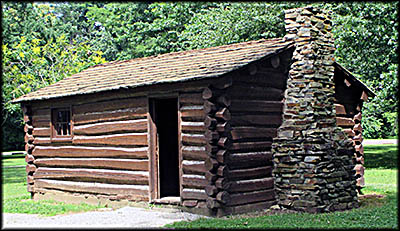 Gnadenhutten Museum and Historic Site Cabin on the Museum Grounds