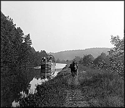 Boat on the Chesapeake & Ohio Canal.