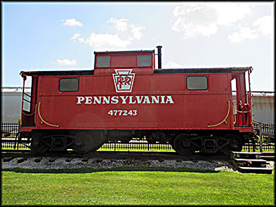 Jefferson Depot Village Caboose Outside the Depot