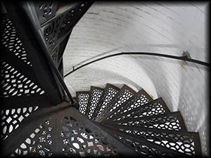 Fairport Harbor Lighthouse & Museum If you are the top of the stairs in the lighthouse, it is a long way down....