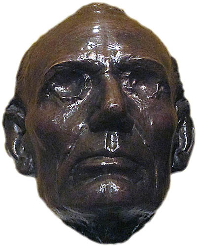 The Smithsonian Lincoln death mask made in 1860 by Leonard W. Volk.