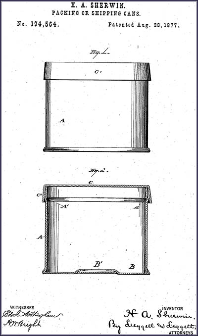 Henry Sherwin's Resealable Paint Can Patent