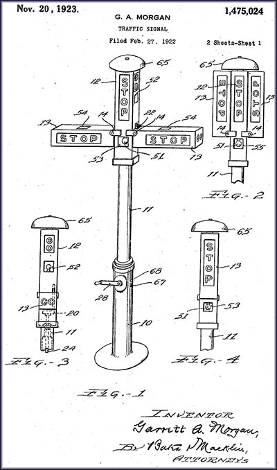 Garrett Morgan's Traffic Light Patent