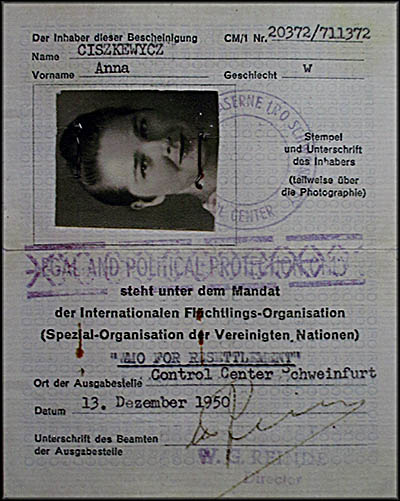 Ukrainian Museum-Archives Displaced Person ID