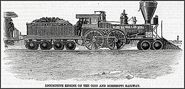 Locomotive on the Ohio & Mississippi Railraad