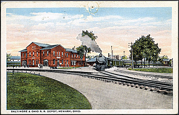 Baltimore & Ohio Railroad depot in Newark, OH.
