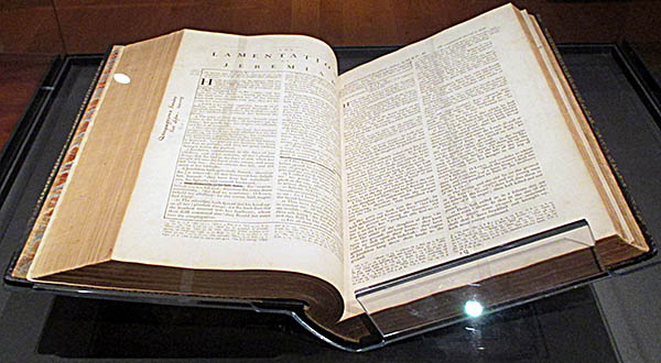 Benjamin Franklin Museum Franklin, an admirer of John Baskerville's work, bought this Bible printed by him. Franklin gave it to his daughter Sarah.