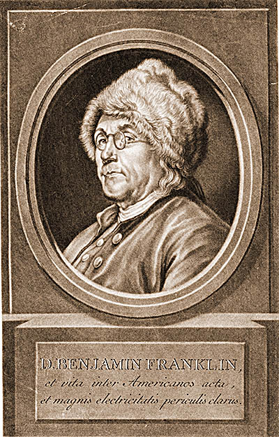 Benjamin Franklin Museum Print of Franklin by Johnann Elias Haid (1780)