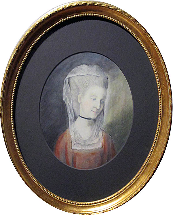 Benjamin Franklin Museum Portrait of Mary (Polly) Stevenson, who Franklin treated like a daughter. It was done using pastels around 1770.