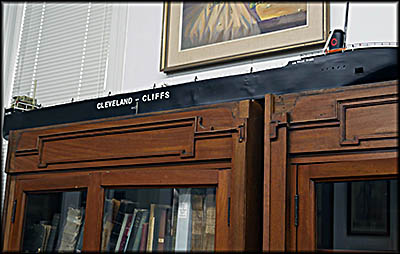 This model of a Cleveland-Cliffs freighter was created by the Voco Marine Model Company.