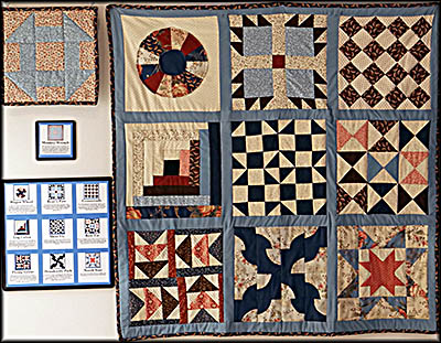 Some believe that quilts such as this one contain secret message used by those who escaped from the slavery via the Underground Railroad. It's debtable if this is true or not.