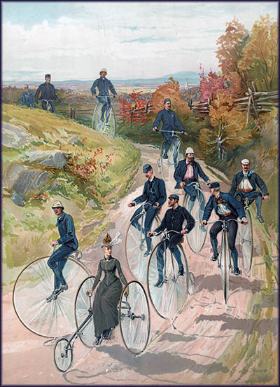 "Bicycling." L. Prang & Co., 1897.