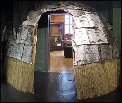 Castle Museum of Saginaw County History Reproduction of a Native American Shelter
