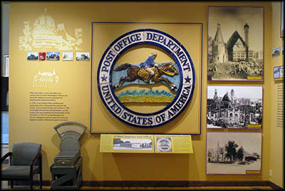 Castle Museum of Saginaw County History Part of the exhibit outlining the history of the Castle Museum in its days as a post office.