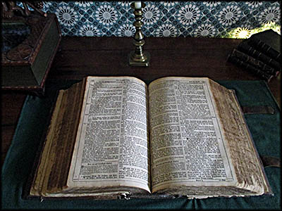 Old Economy Village Bible in George Rapp's House