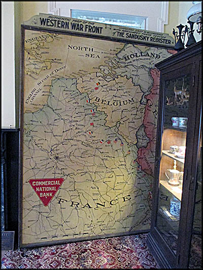 Follett House Museum Map of Western Front During WWI
