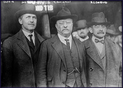 James Randolph (left), Theodore Roosevelt (Middle), and Arthur Garford (Right).