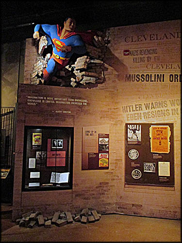 Maltz Museum of Jewish History Here Superman is smashing into a display in the “An American Story” exhibit