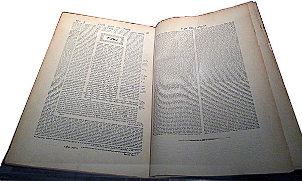 Maltz Museum of Jewish History This Talmud was printed in Vilna, Lithuania