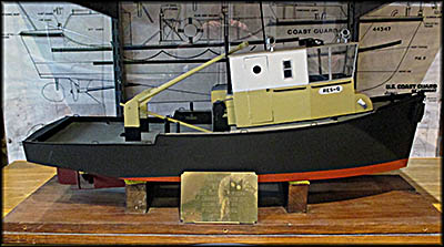 Maritime Museum of Sandusky This tug model shows a boat with two lives. She began as Pete until sinking at its dock. Salvaged, she was rechristened the Tug Res-Q and made into a salvage vessel.