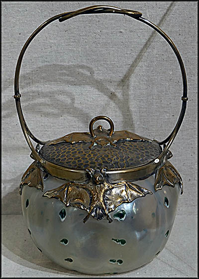Milan Museum—Johann Loetz, Iridescent Sweet Meat Jar Vase