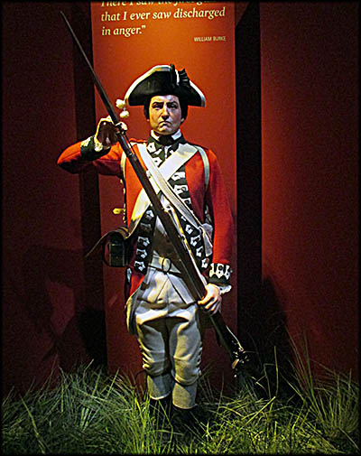 Museum of the American Revolution Recruited into the British army from his native Ireland, Private William Burke didn't see combat until reaching American shores. In addition to English, he also spoke Irish Gaelic.