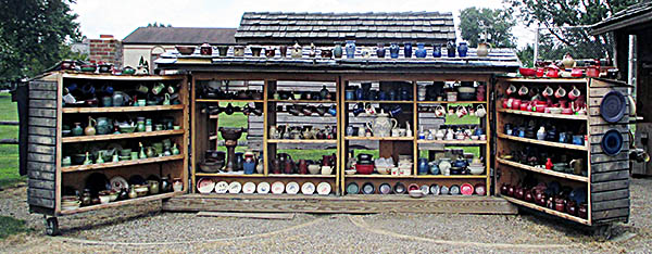 Pioneer Village Town Center Pottery Shop's Outdoor Display