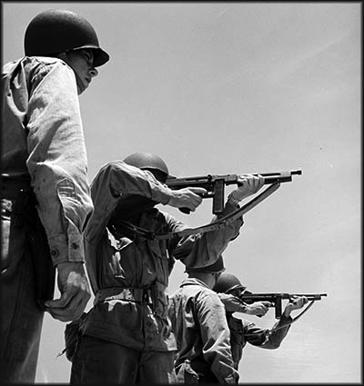 Soldiers Training with the Thompson Machine Gun at Daniel Field, Georgia