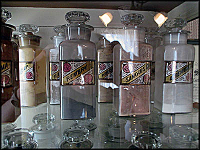 Victorian House Museum Bottles from Hoffman's Drug Store