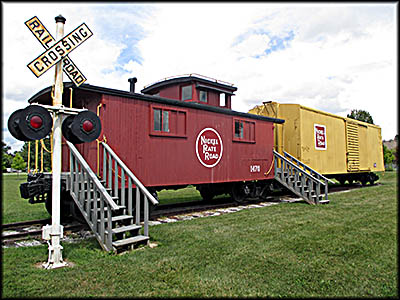 Wolcott Heritage Center Caboose at the Clover Leaf Depot