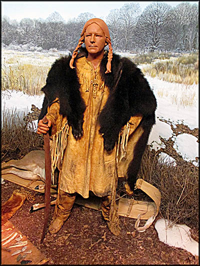 Ziibiwing Center Anishninable Man Dressed for Winter